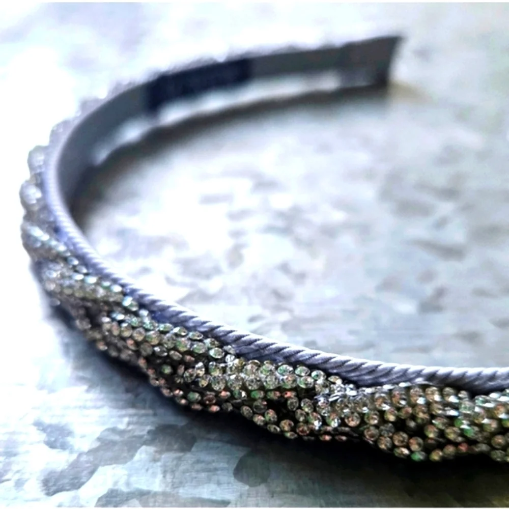 J.Crew Skinny braided crystal headband
